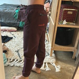Cotopaxi Maroon Joggers with Orange Accent